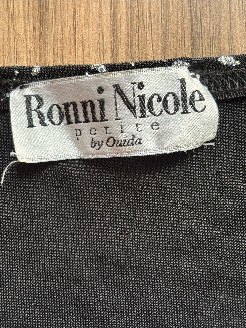 Stunning Ronni Nicole Petite Glitter Rainbow Shimmer Cowl Neck Fringe Hem XL - Picture 5 of 5